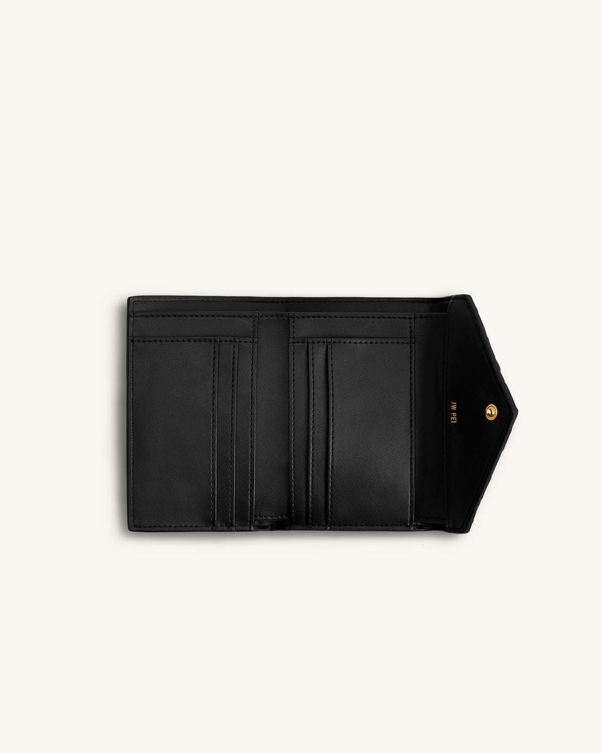 Celeste Portefeuille enveloppe texturé tissé - Noir