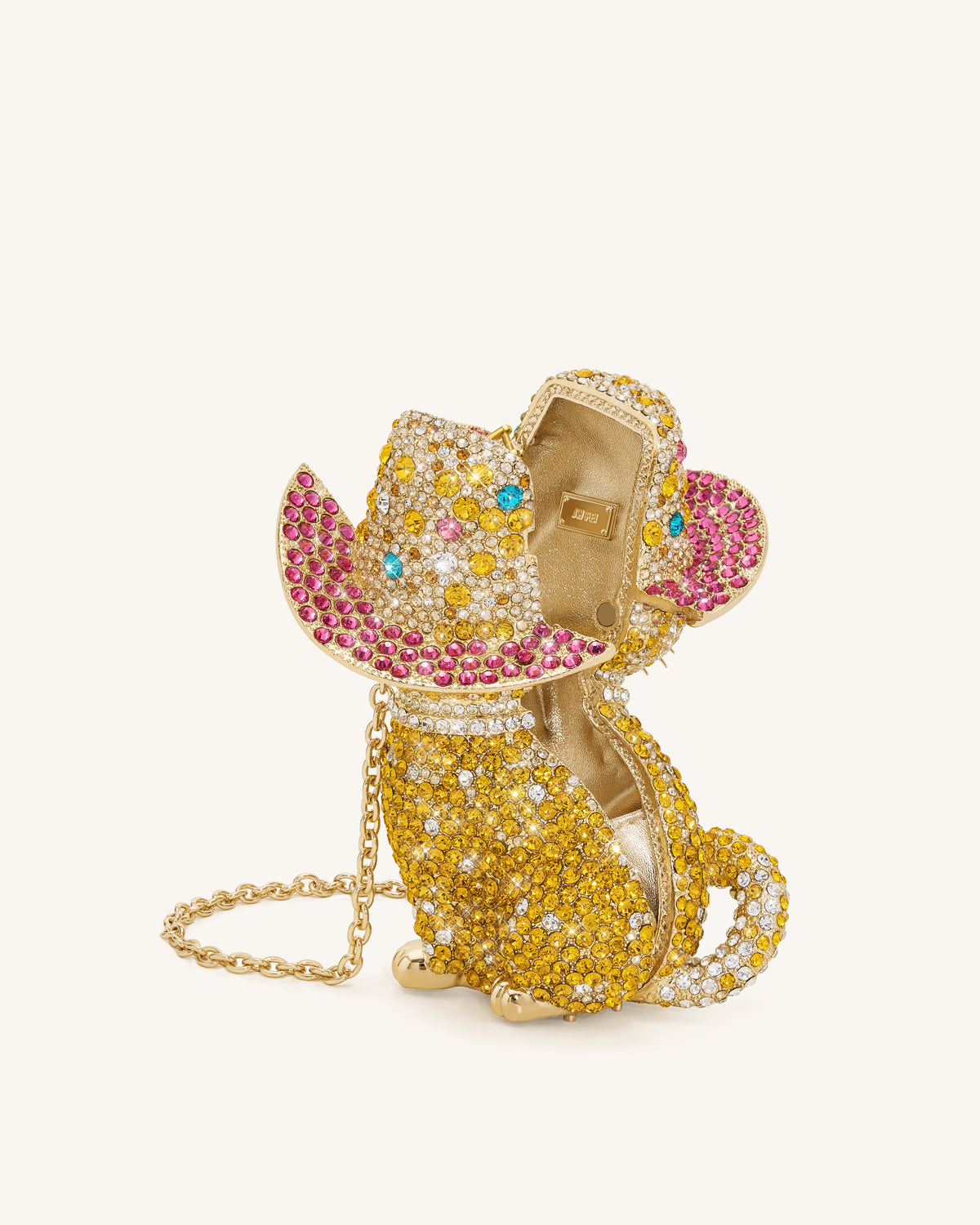 Pochette Chat Glamour - Or Multicolore