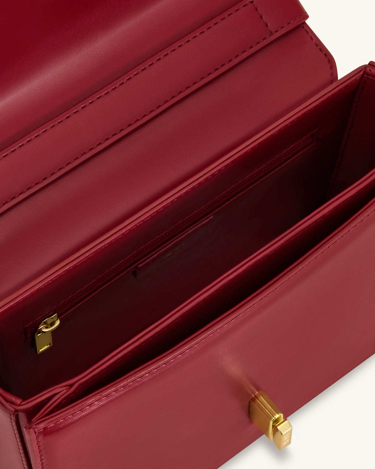 Evania Sac porté épaule à fermoir - Rouge