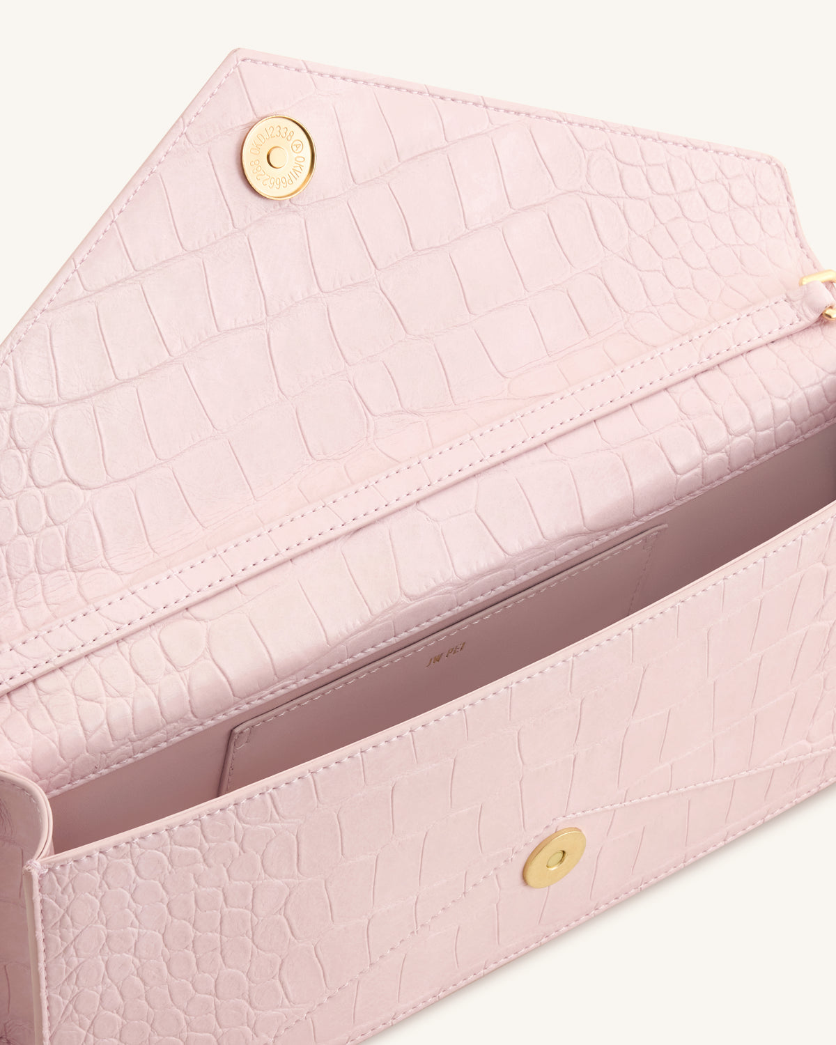 Celeste Sac à main enveloppe - Rose effet croco