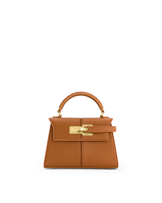 Elise Top Handle Bag - Brown