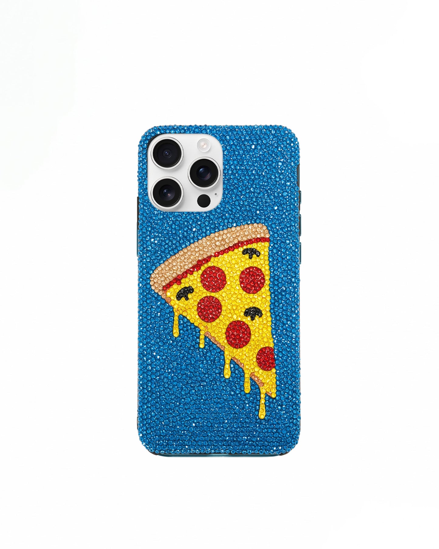 Pizza Slice Rhinestone Case – Blue