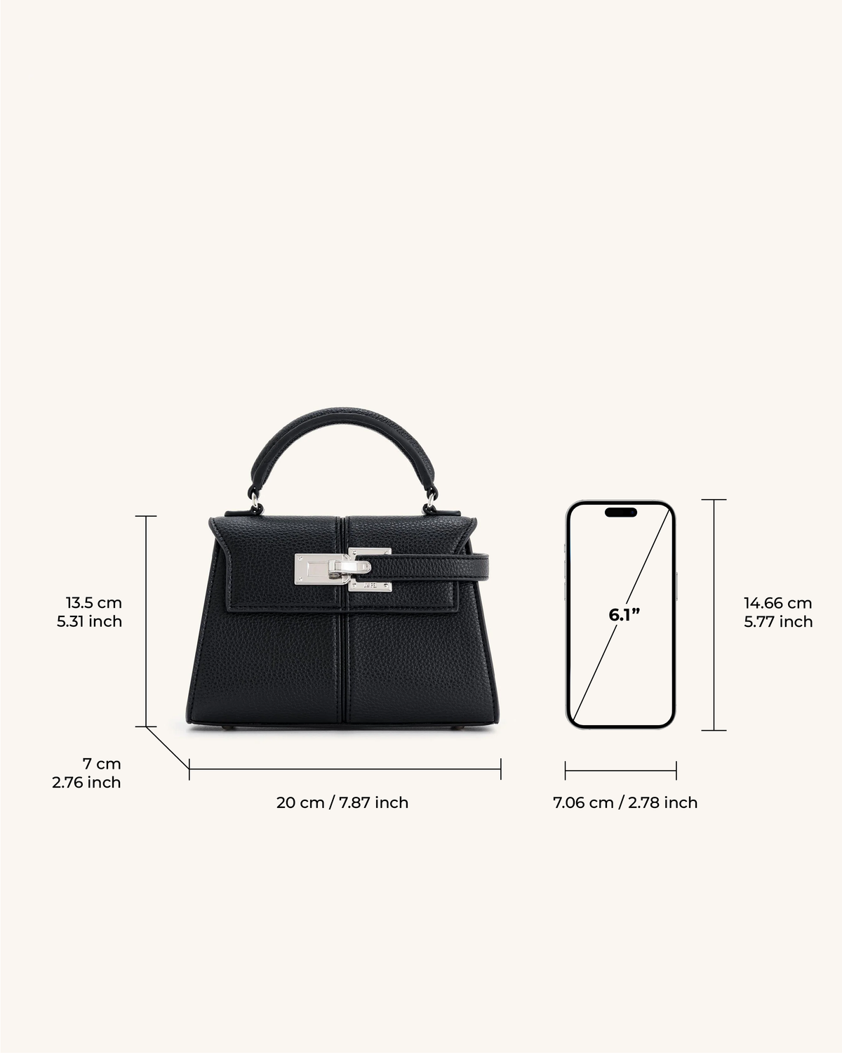 Sac à bandoulière Elise - Noir