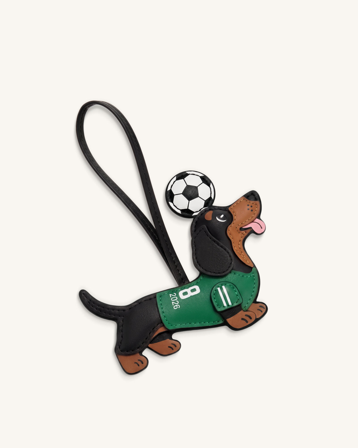 Breloque Sac Maillot de Foot Teckel Coupe du Monde - Vert