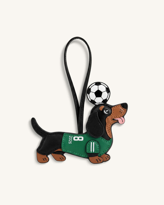 Breloque Sac Maillot de Foot Teckel Coupe du Monde - Vert
