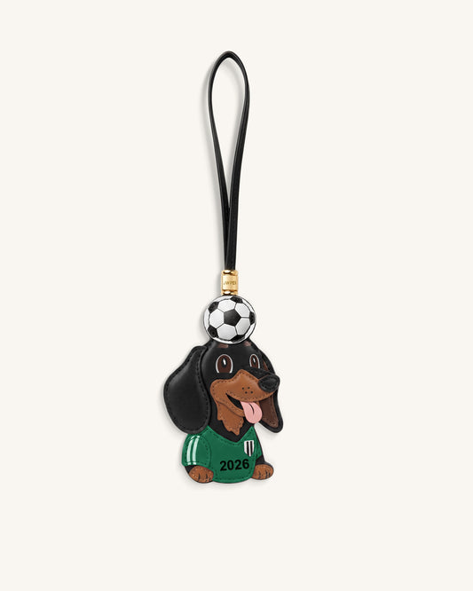 Breloque Sac Ballon de Foot Teckel Coupe du Monde - Vert