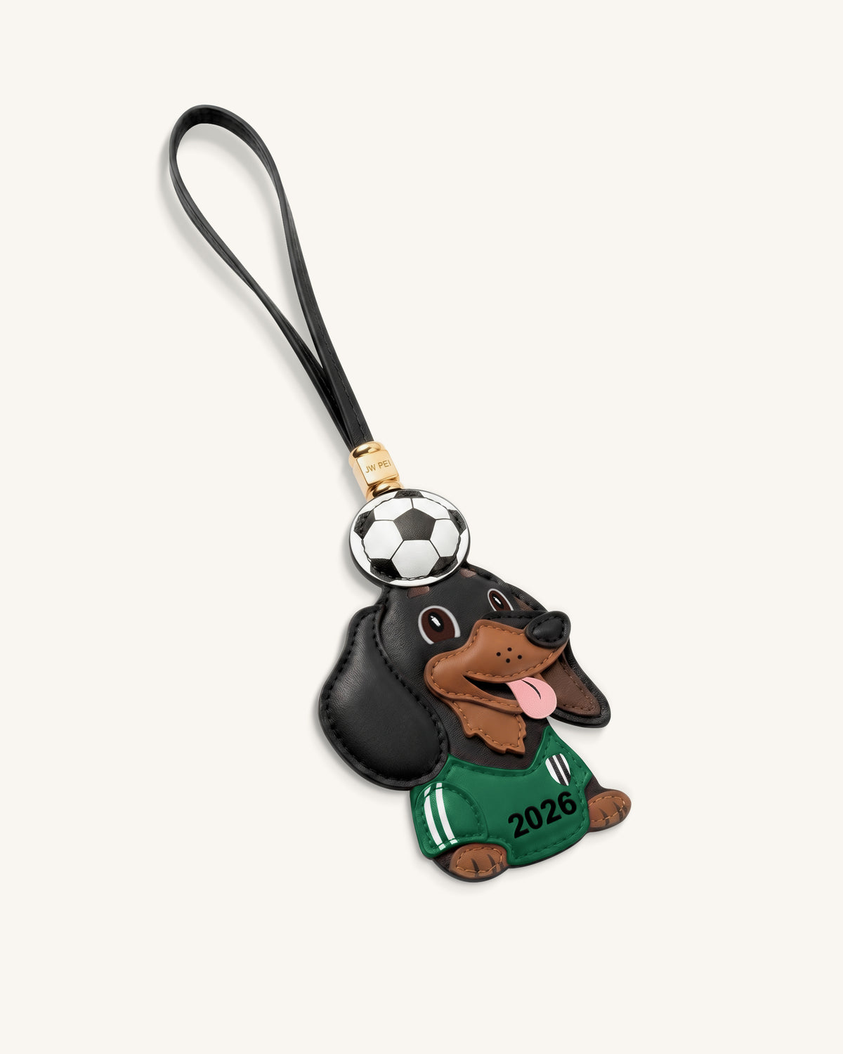 Breloque Sac Ballon de Foot Teckel Coupe du Monde - Vert
