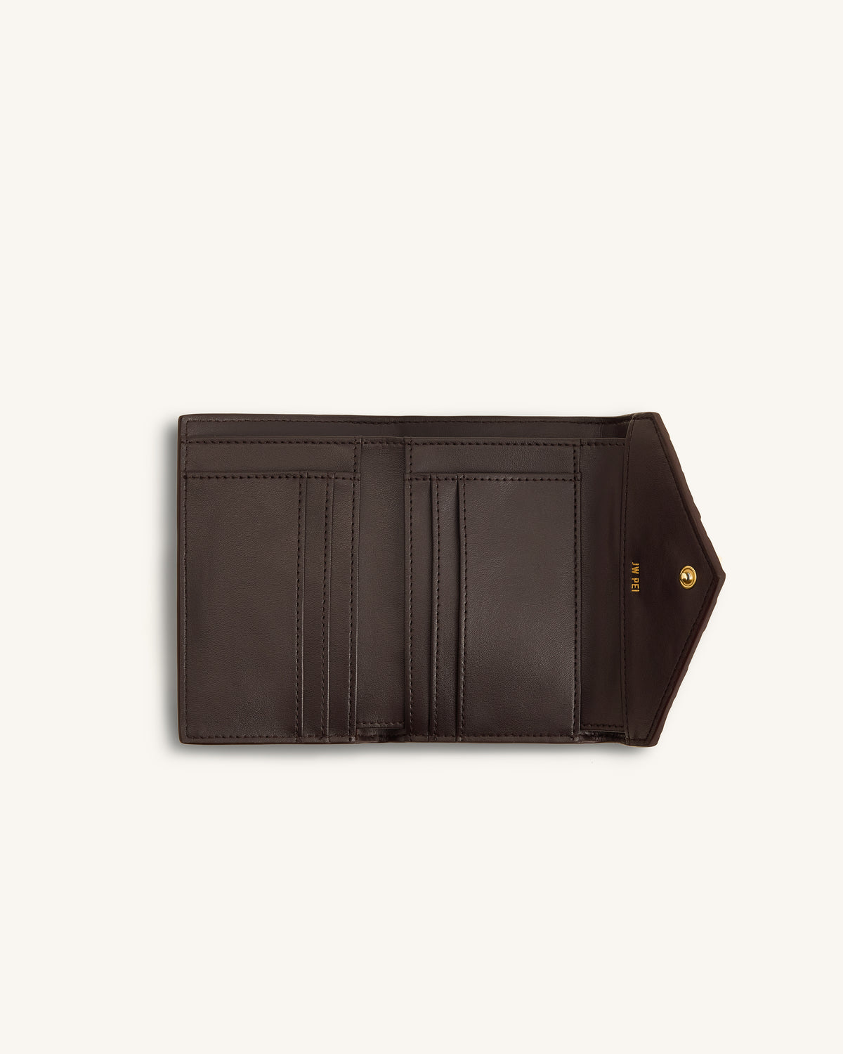 Celeste Portefeuille enveloppe texturé tissé - Chocolat