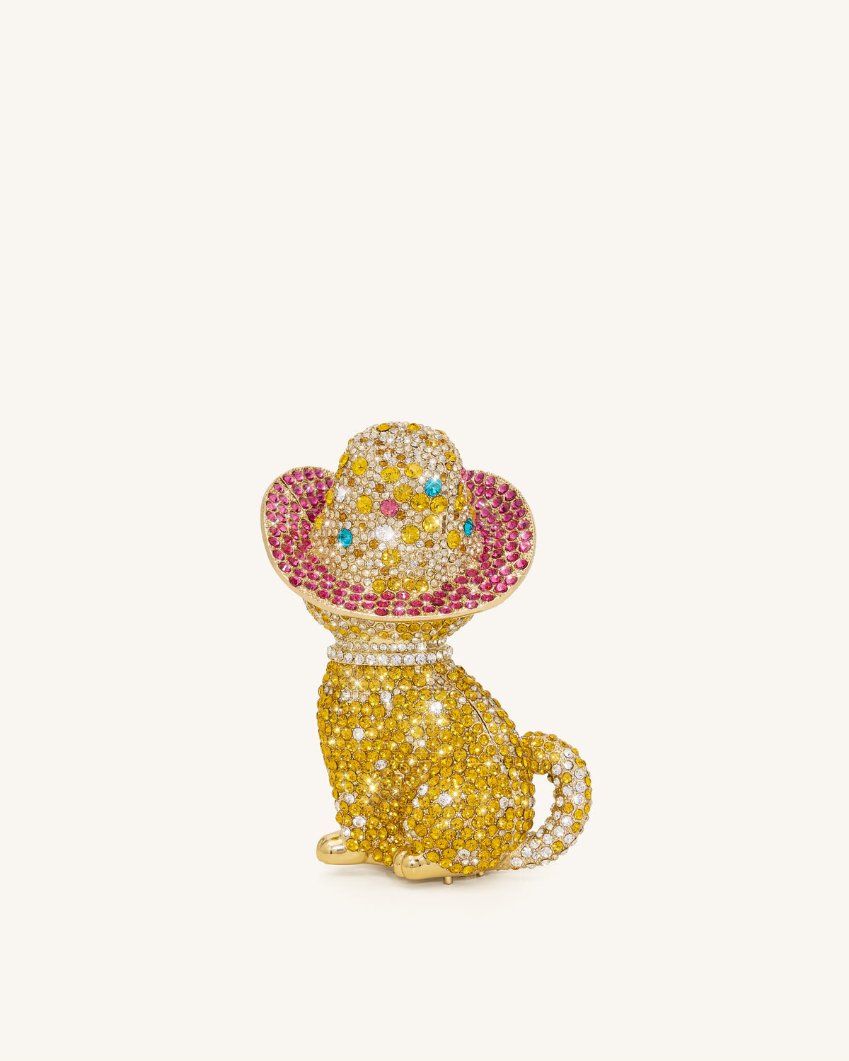 Pochette Chat Glamour - Or Multicolore