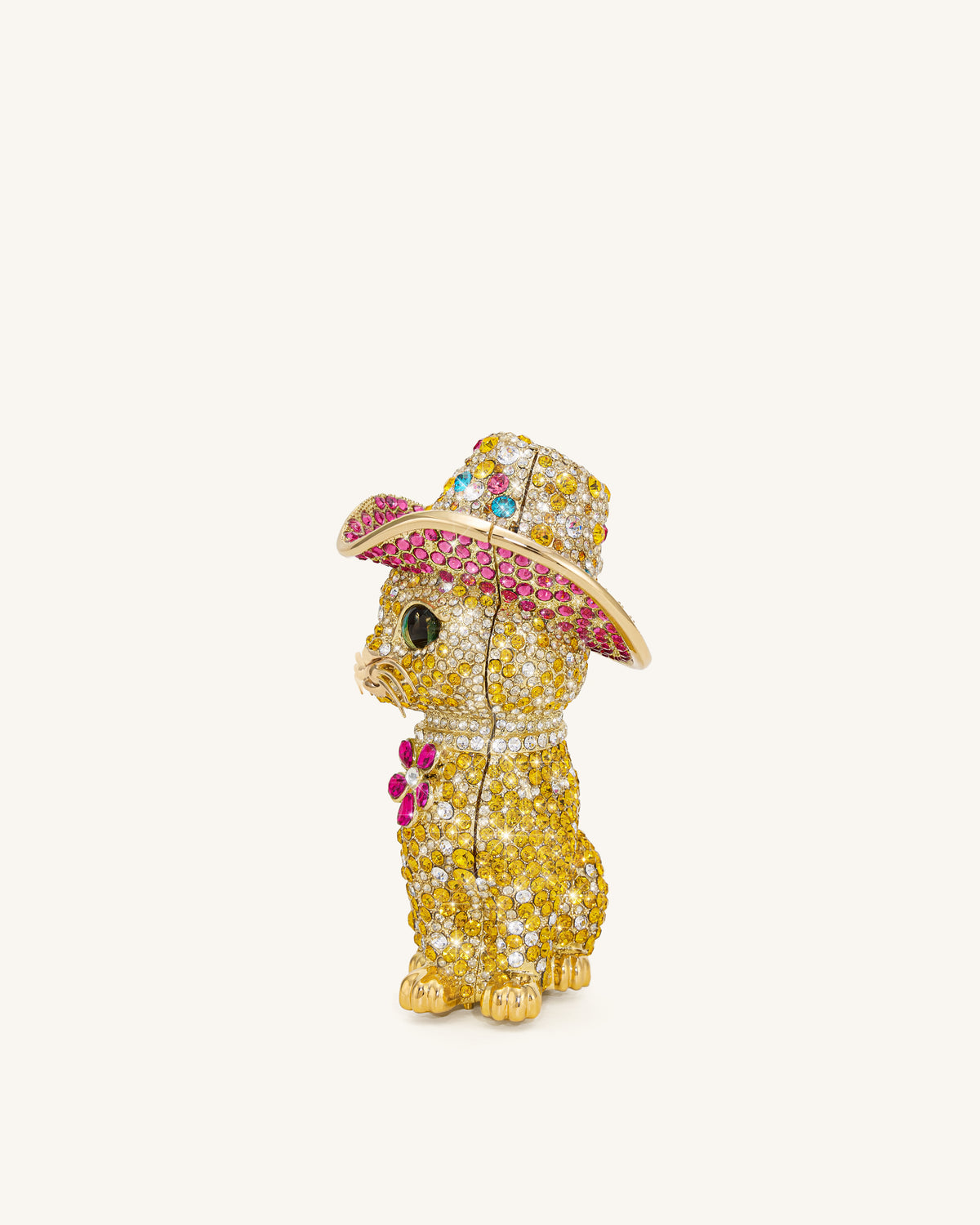 Pochette Chat Glamour - Or Multicolore