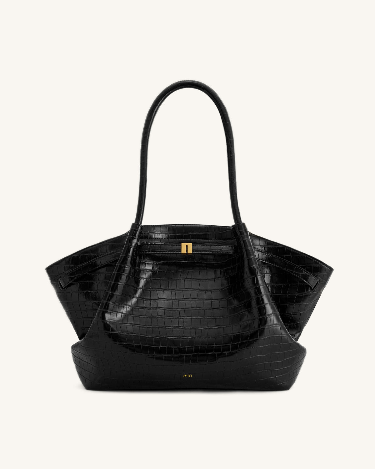 Hana Grand Sac Cabas - Noir Croco