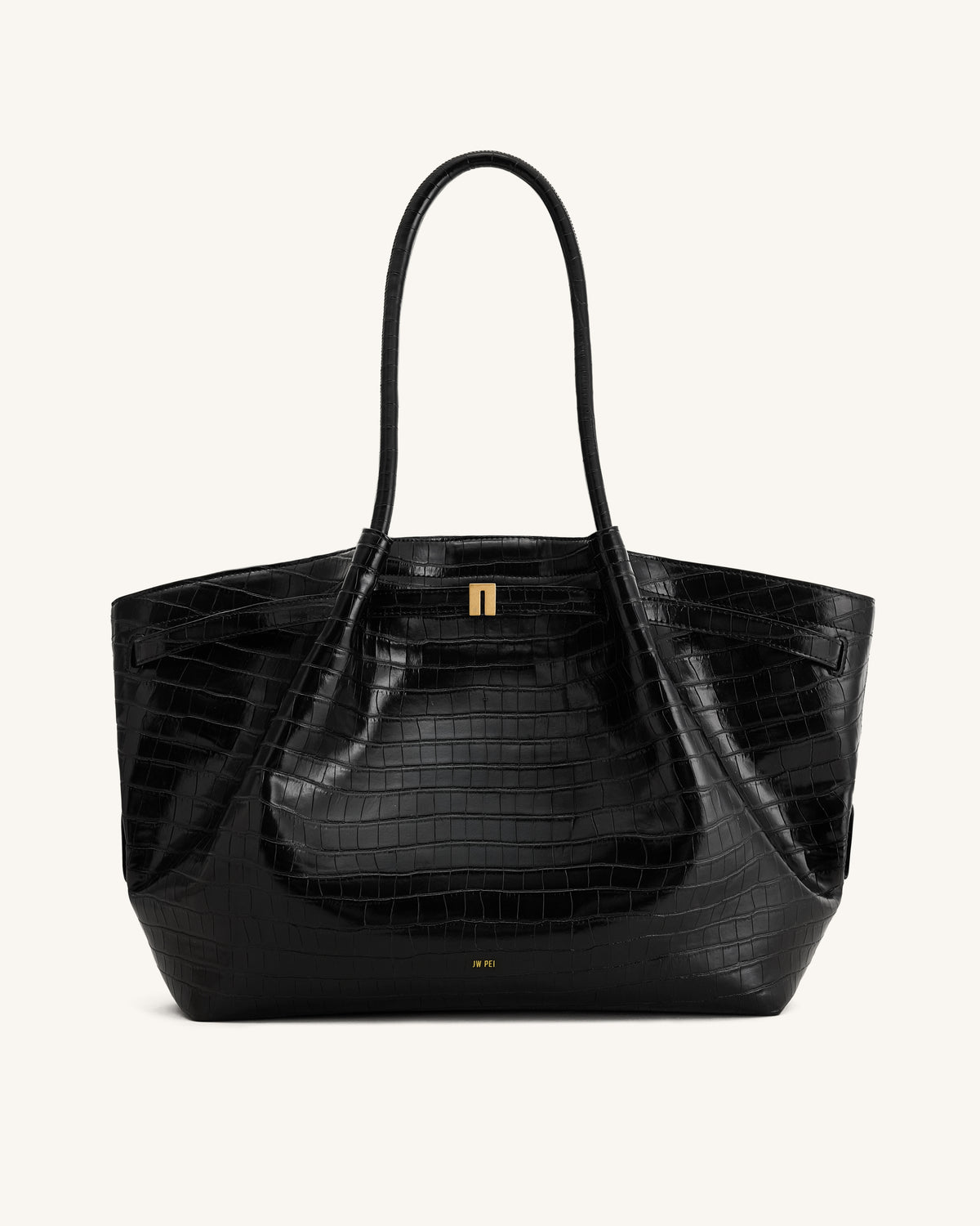 Hana Grand Sac Cabas - Noir Croco