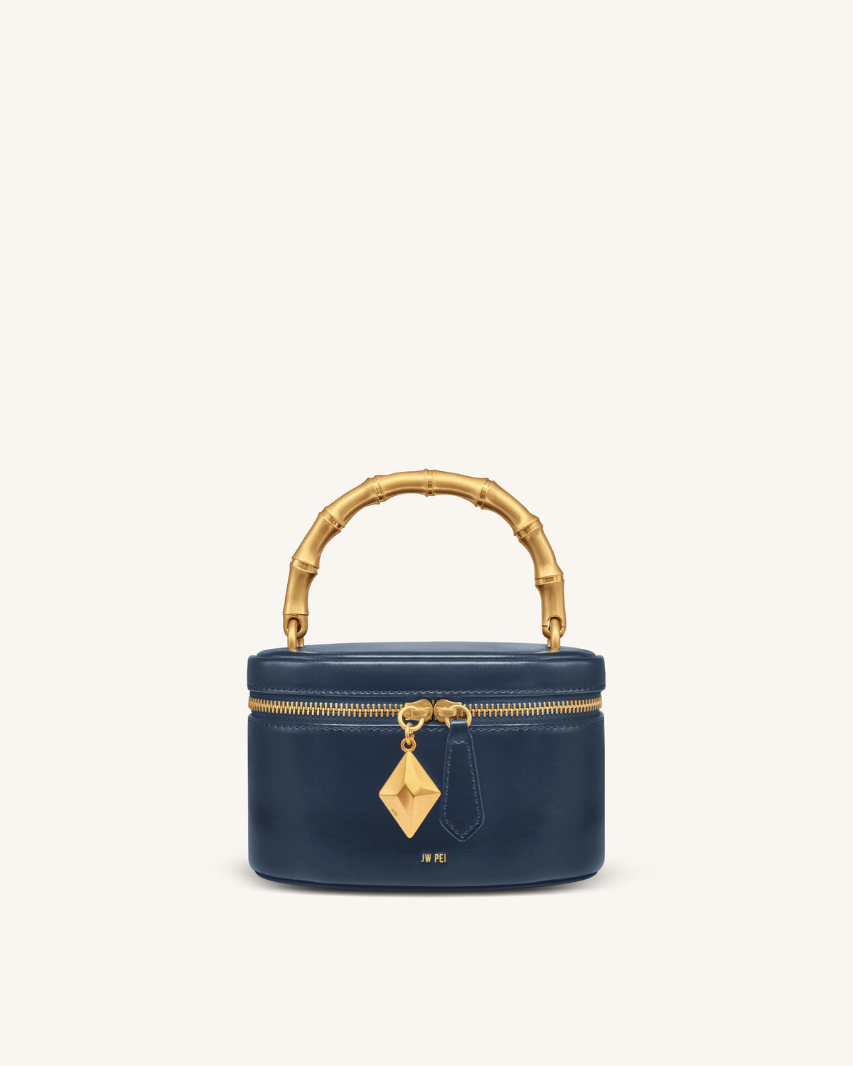 Natalie Sac porté main à pendentif géométrique en métal - Bleu marine