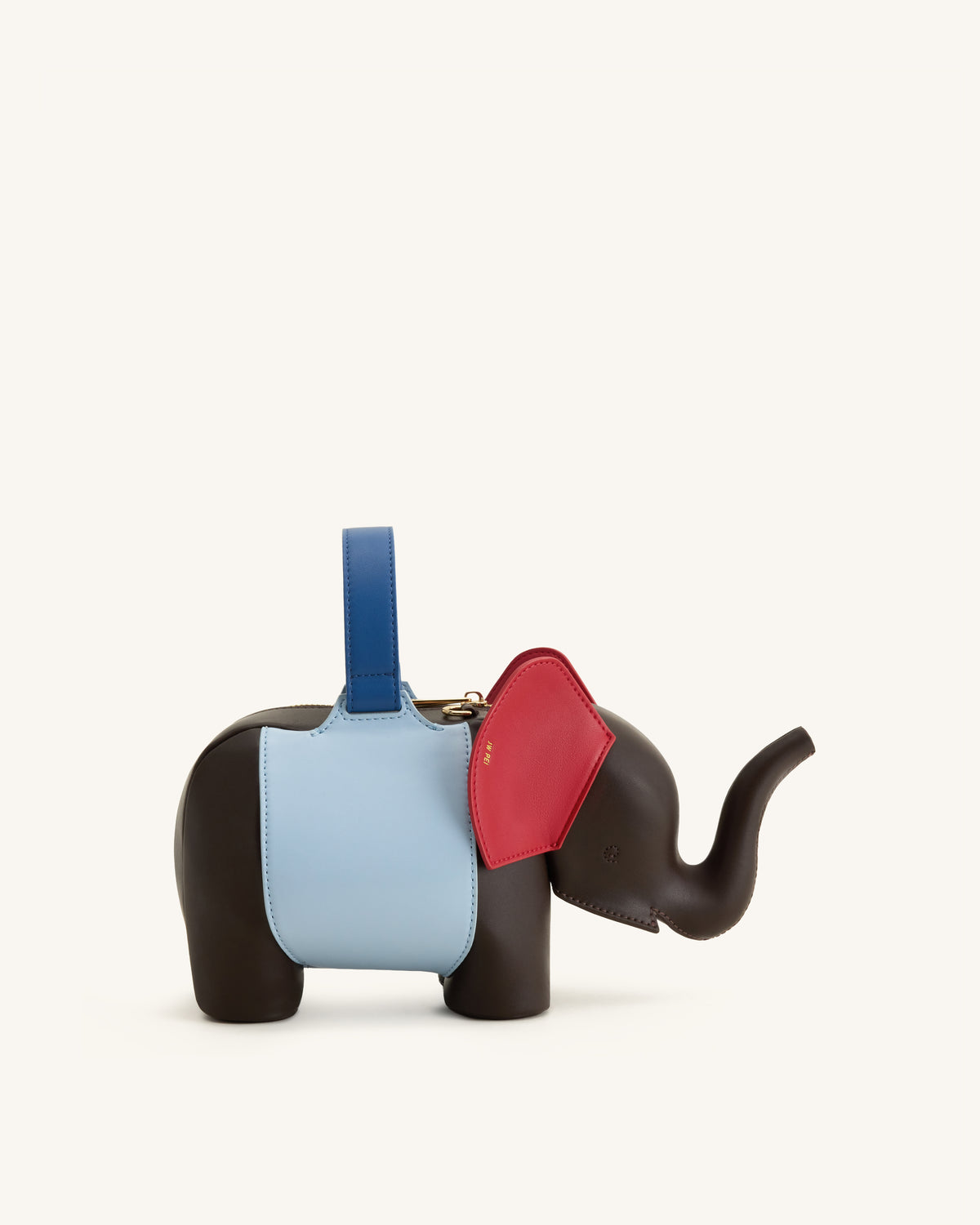 Claire Sac à main en forme d'éléphant - Marron foncé/Bleu