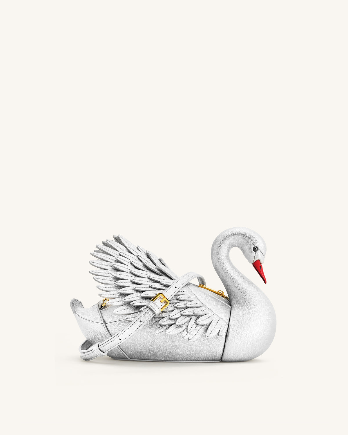 Alani Sac bandoulière en forme de cygne - Argenté