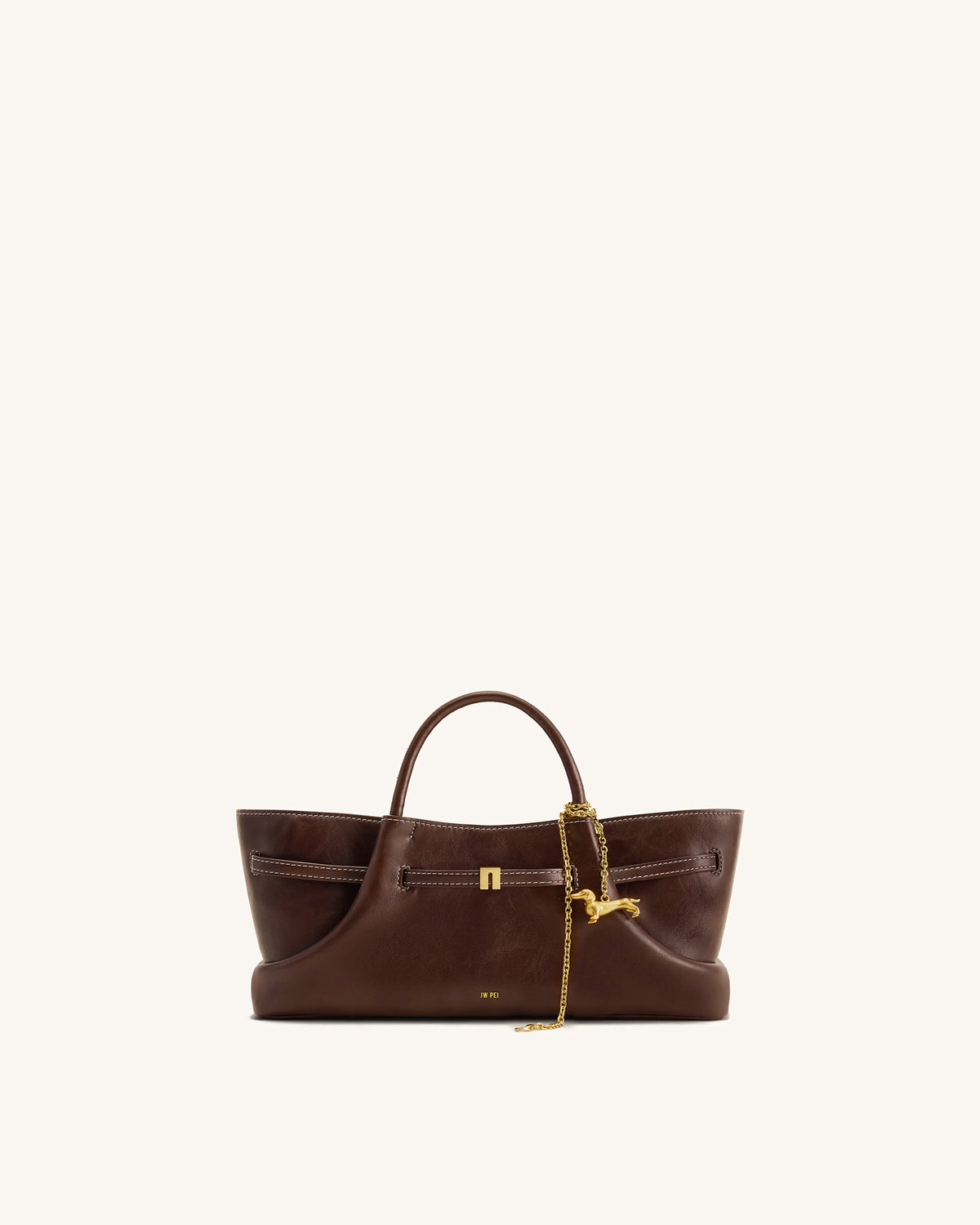 Maeve Sac fourre-tout avec charm en métal Teckel - Marron foncé
