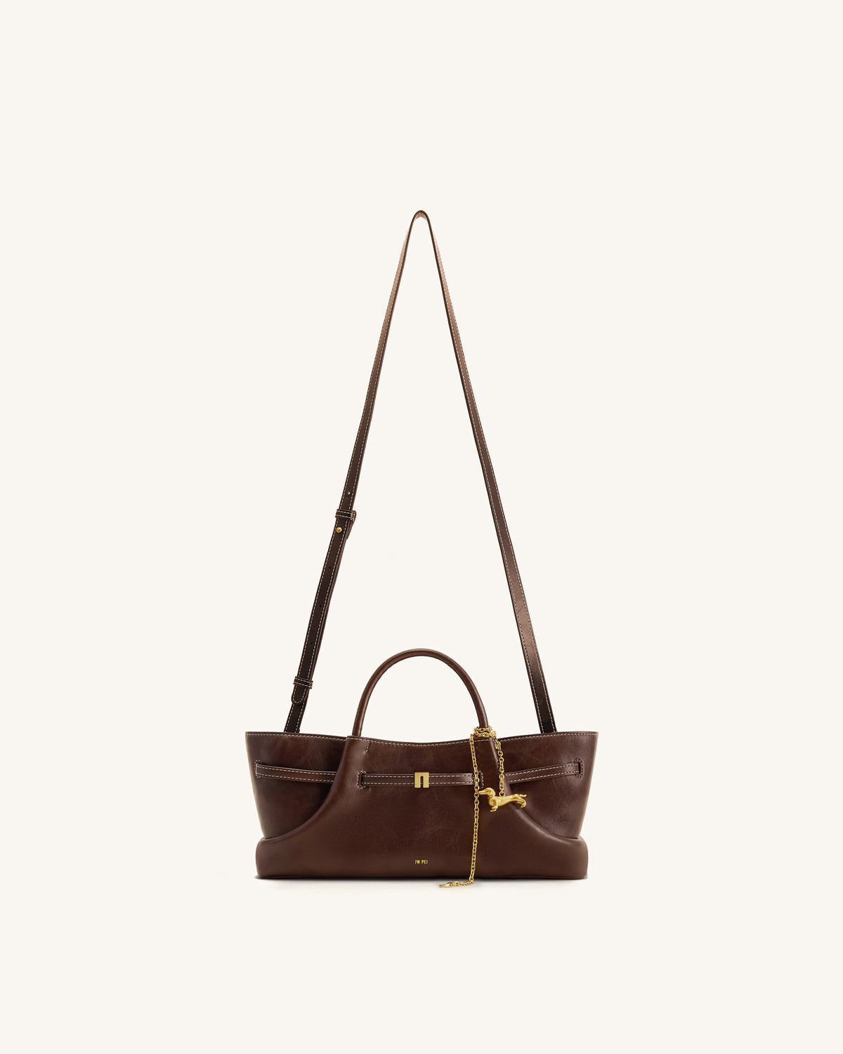 Maeve Sac fourre-tout avec charm en métal Teckel - Marron foncé