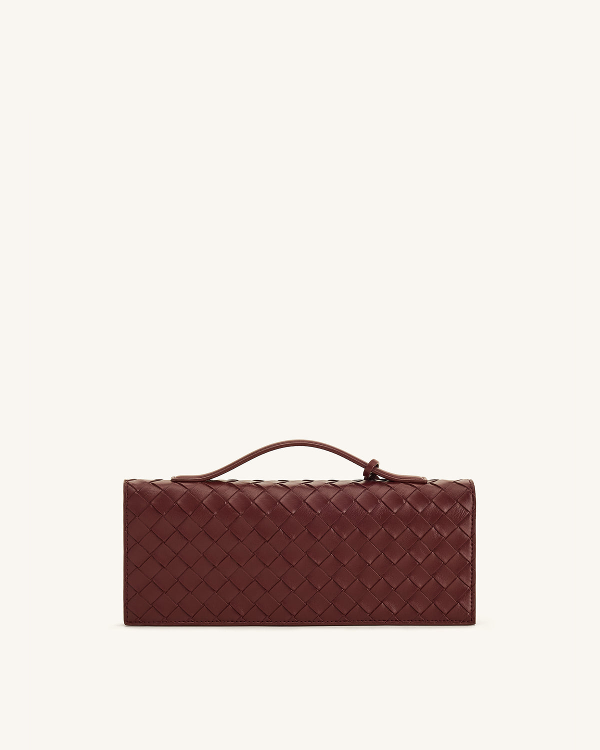 Celeste Sac à main enveloppe à anse supérieure, à texture tissée - Bourgogne