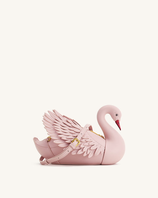 Alani Sac bandoulière en forme de cygne - Rose clair