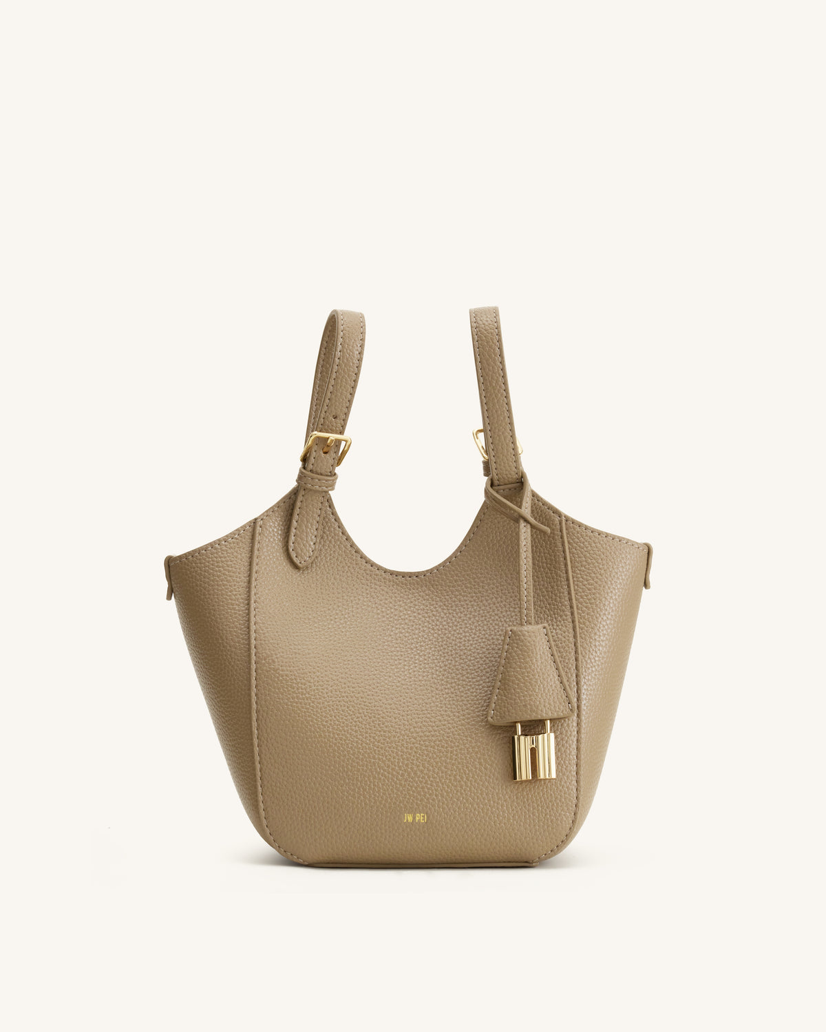 Ines Sac cabas avec cadenas - Beige gris