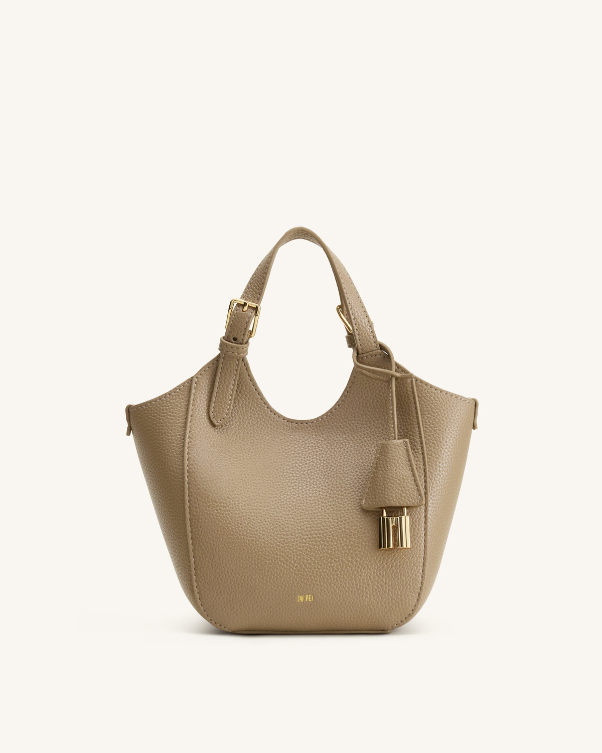 Ines Sac cabas avec cadenas - Beige gris