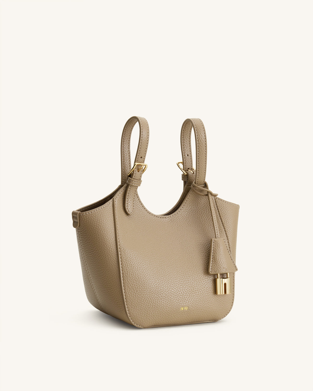 Ines Sac cabas avec cadenas - Beige gris