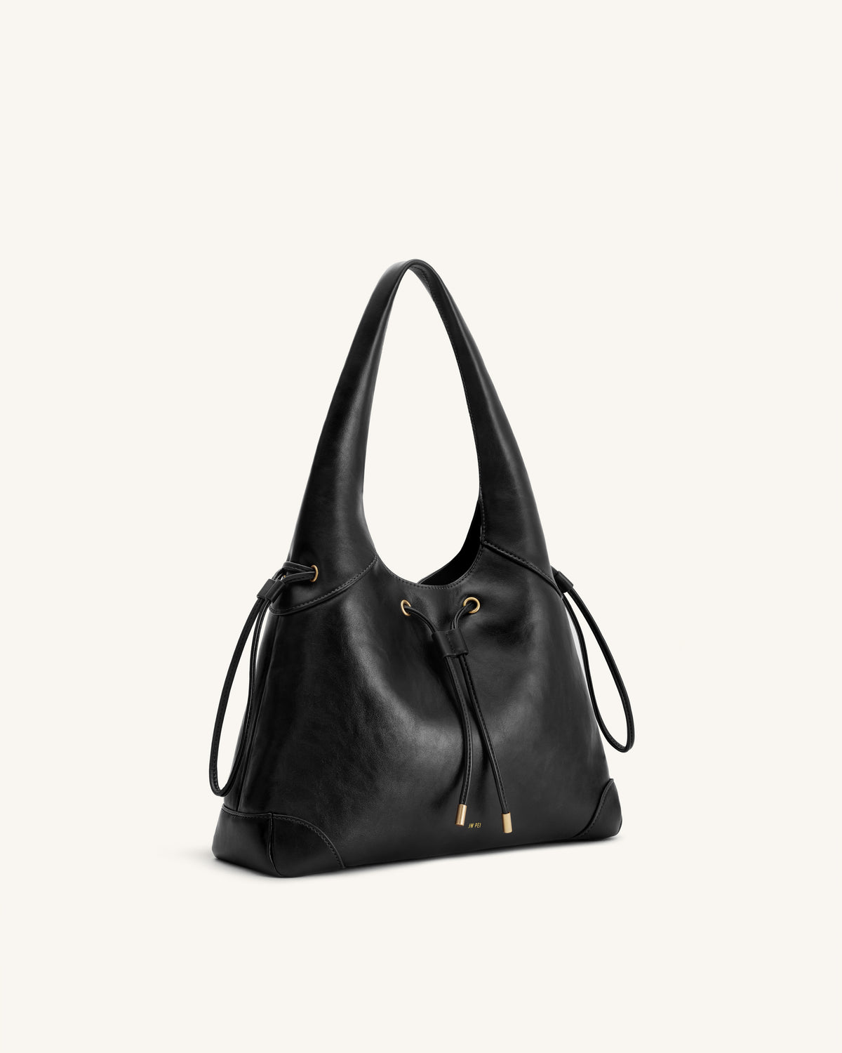 Celandra Sac hobo à cordon de serrage - Noir