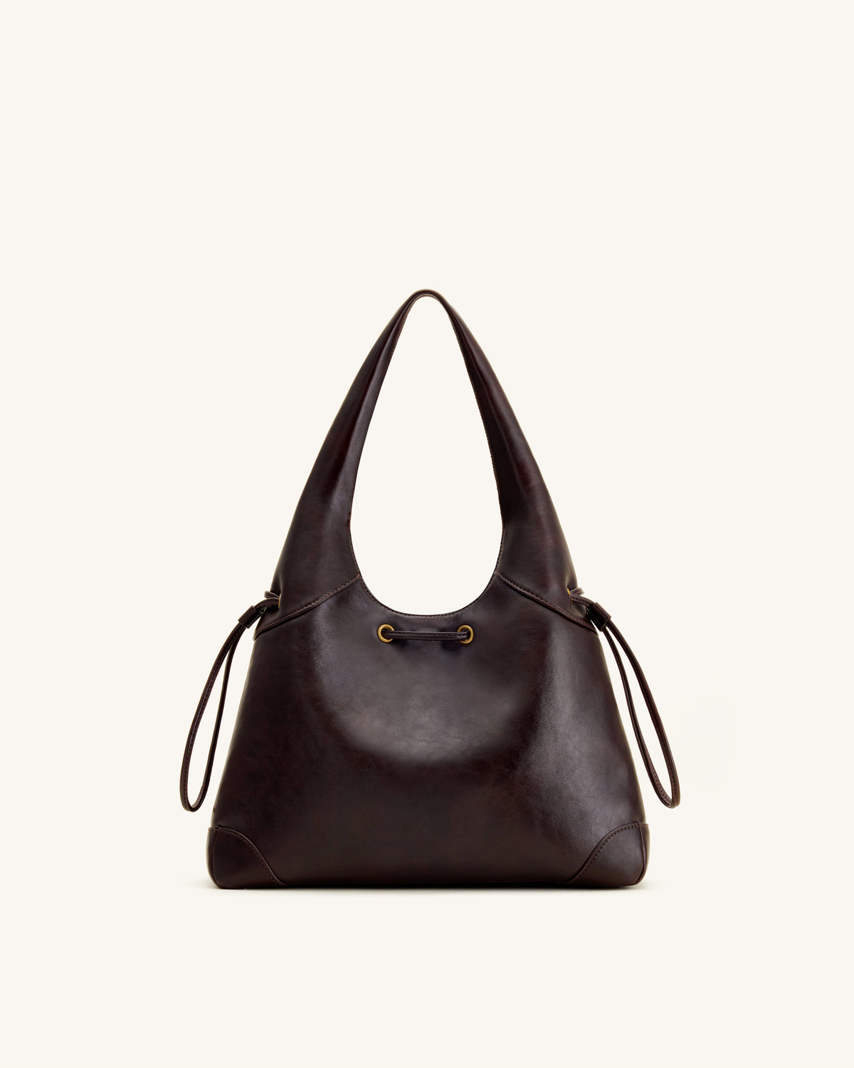 Celandra Sac hobo à cordon de serrage - Marron foncé