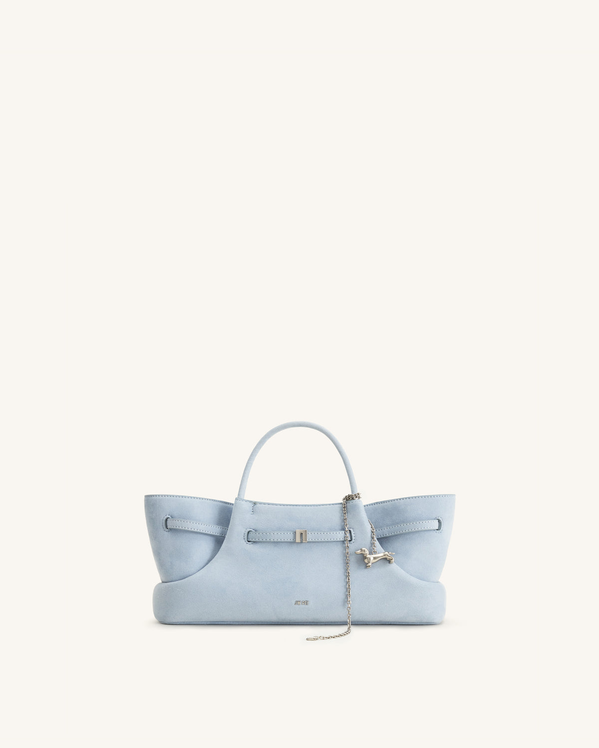Maeve Sac cabas en suédine avec breloque teckel en métal - Bleu