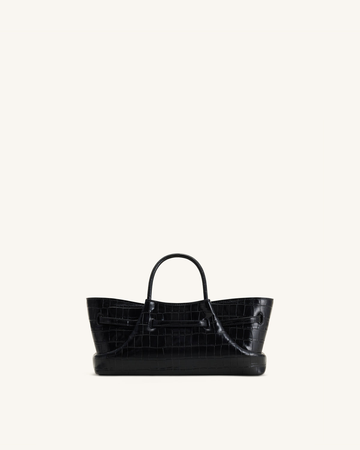Maeve Sac cabas avec breloque teckel en métal – Effet croco noir