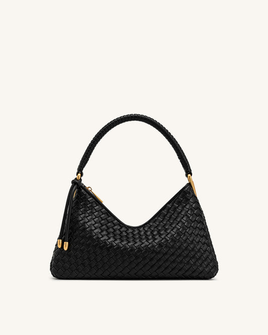 Lorena Sac bandoulière tressé - Noir