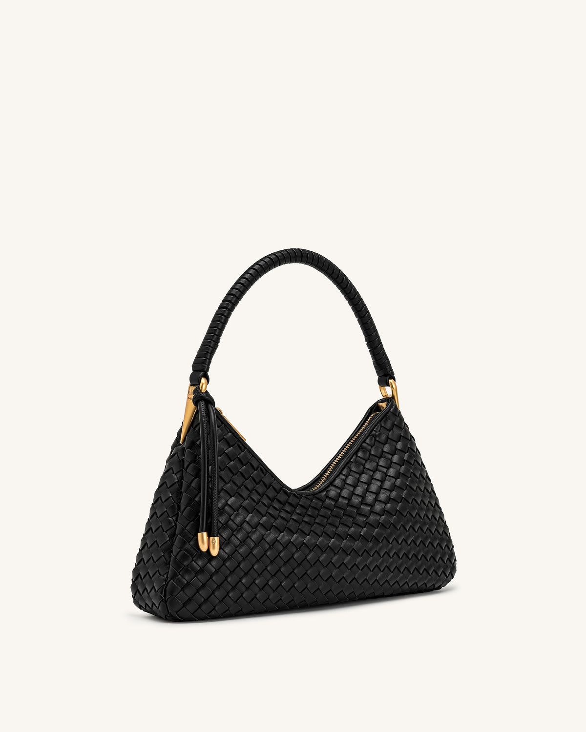 Lorena Sac bandoulière tressé - Noir