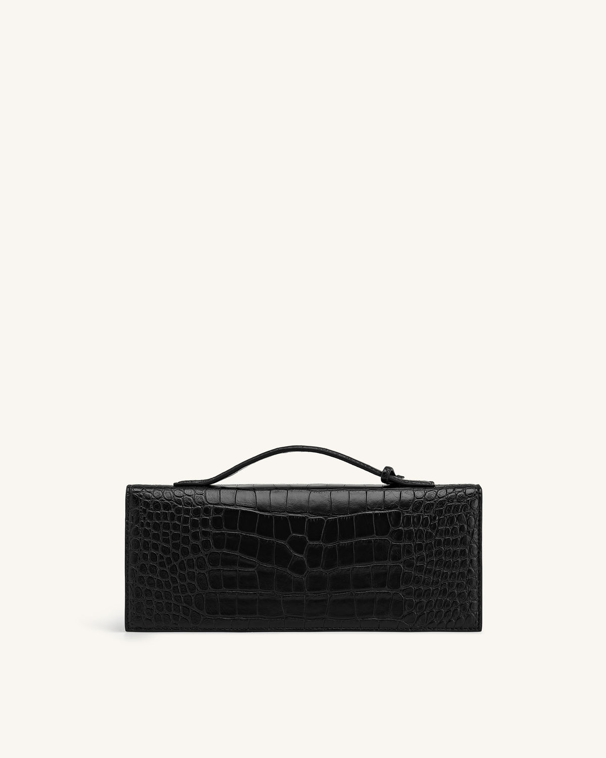 Celeste Sac à Poignée Enveloppe - Croco Noir
