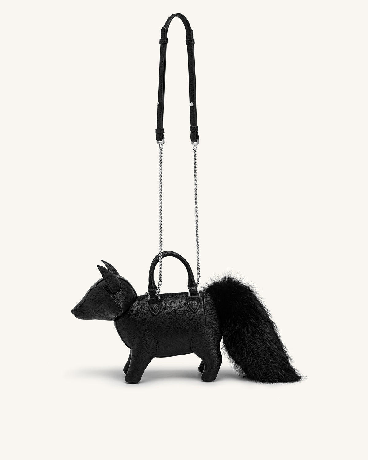 Kai Sac à poignée supérieure en forme de renard - Noir
