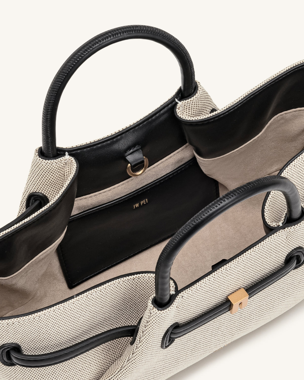 Maeve Sac fourre-tout avec breloque en métal teckel - Toile noire