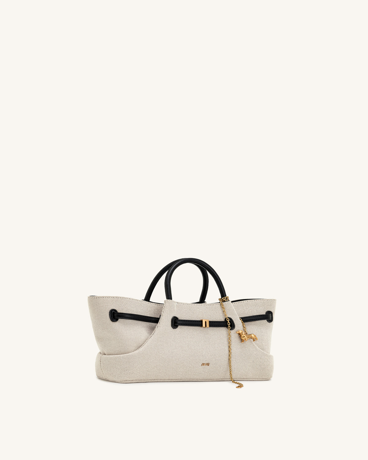 Maeve Sac fourre-tout avec breloque en métal teckel - Toile noire