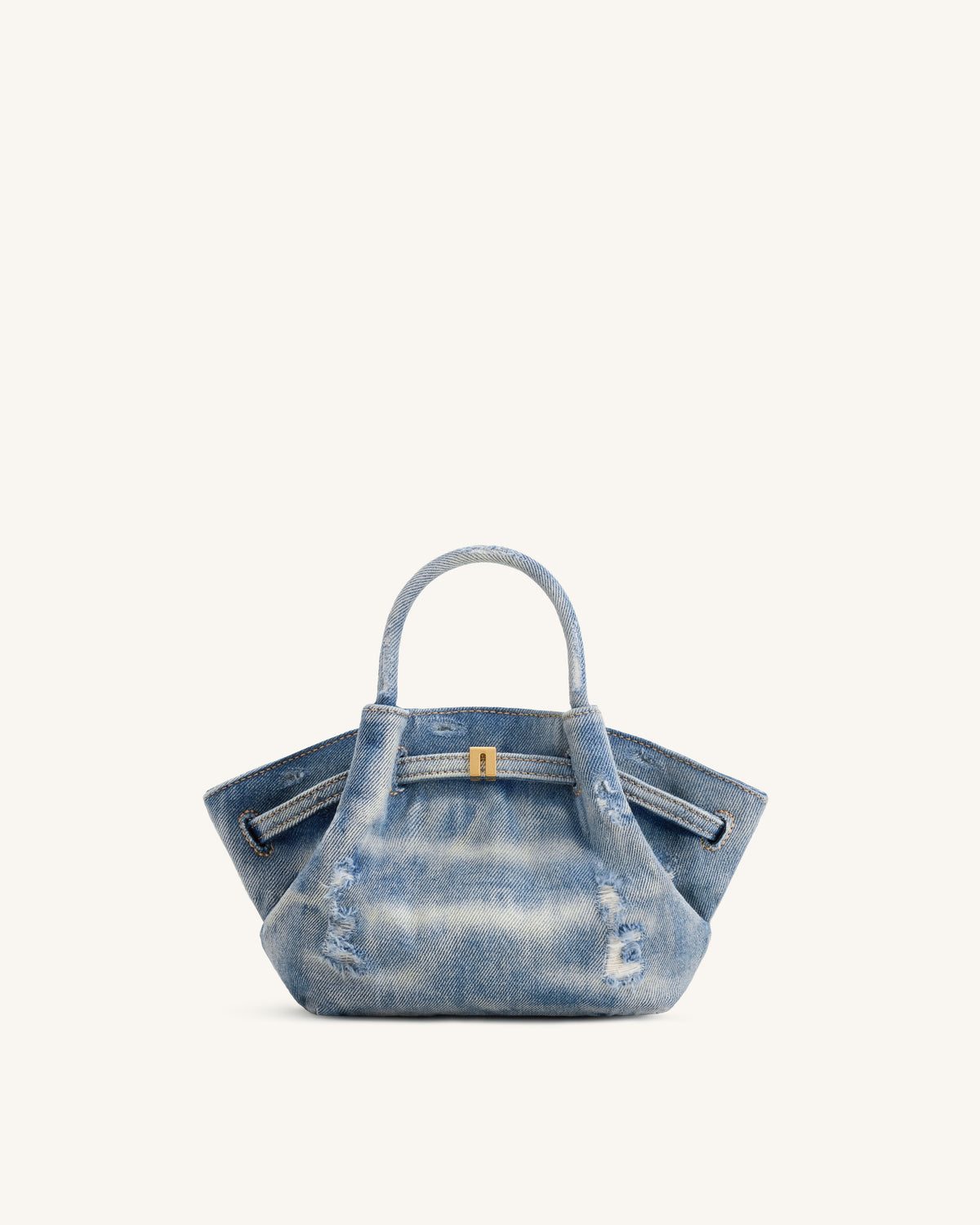Hana Mini Sac Cabas en Denim - Bleu
