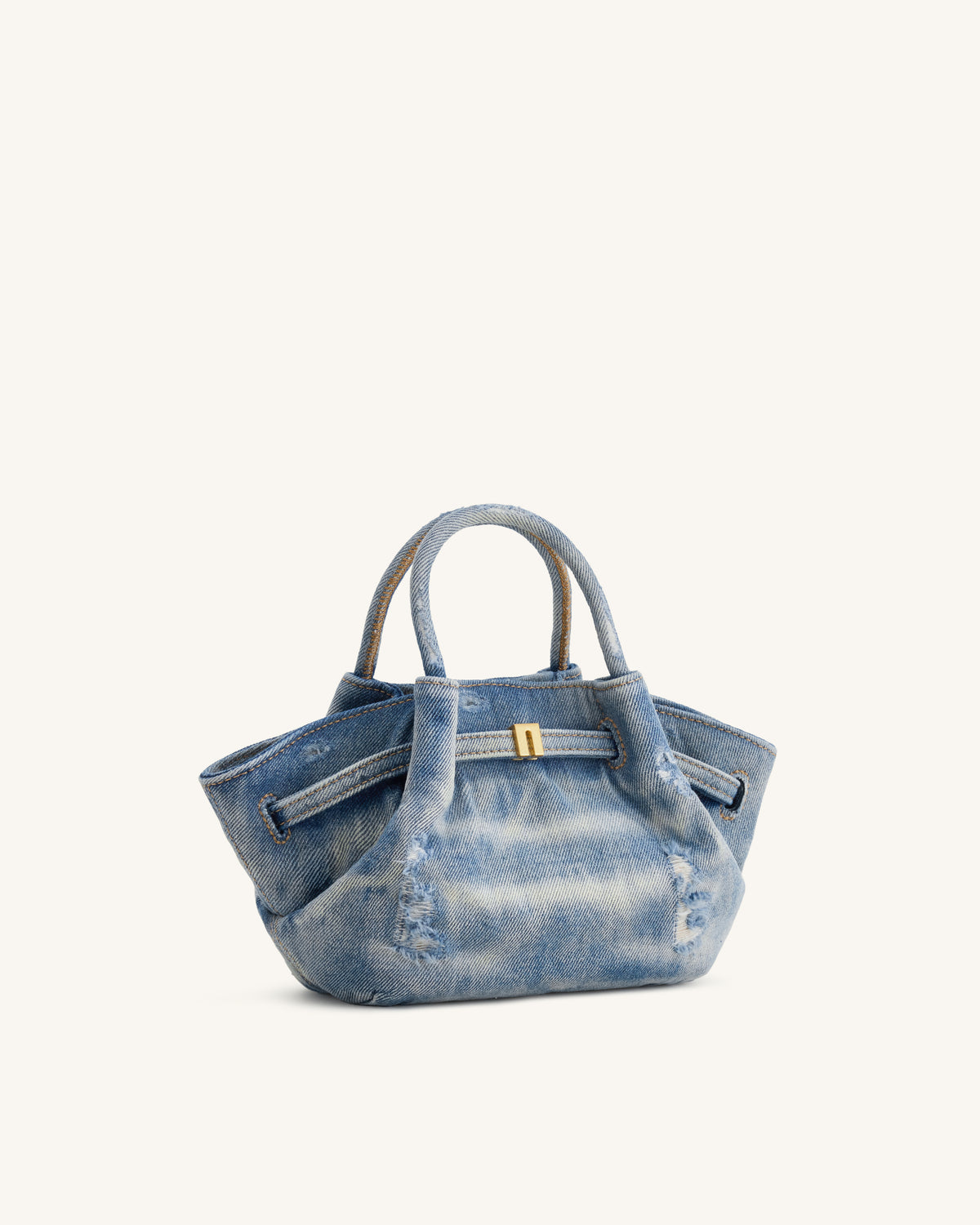 Hana Mini Sac Cabas en Denim - Bleu