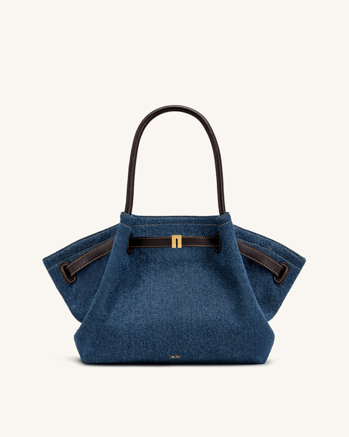 Hana Sac cabas moyen en jean - Denim bleu