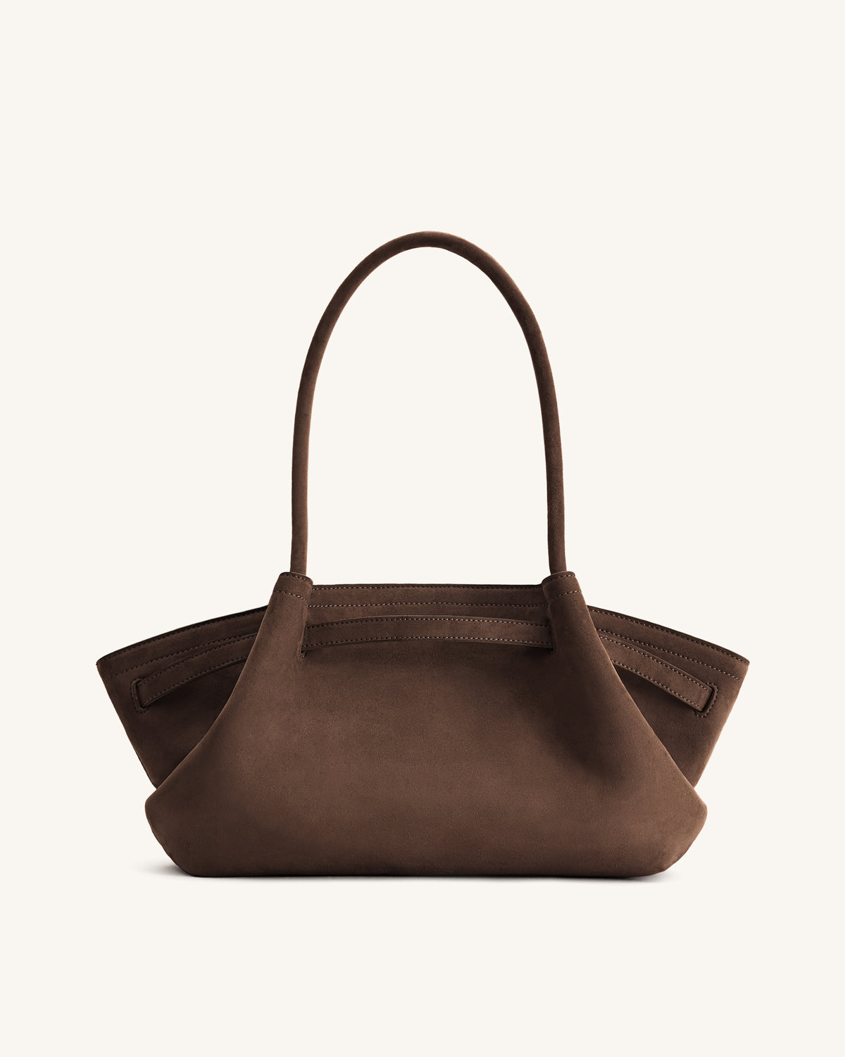 Hana Sac cabas large en simili daim - Marron foncé
