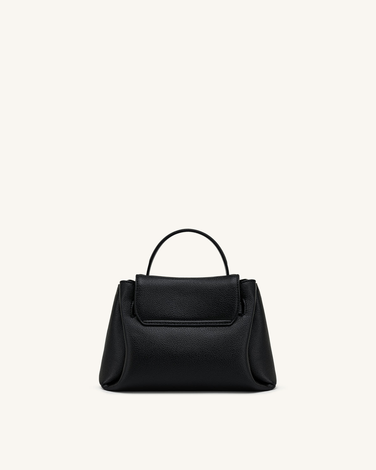 Rhea Petit sac d'épaule grainé à double boucle - Noir