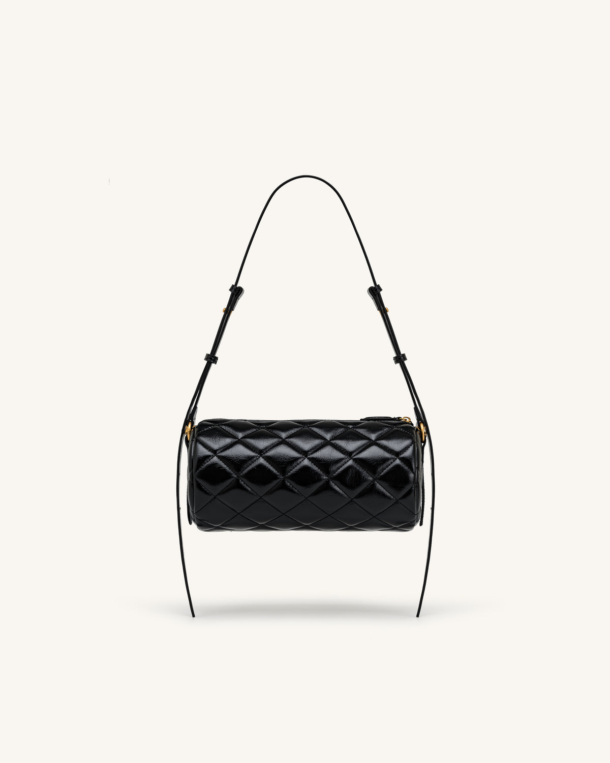 Sac porté épaule matelassé à chaîne Dachshund - Noir