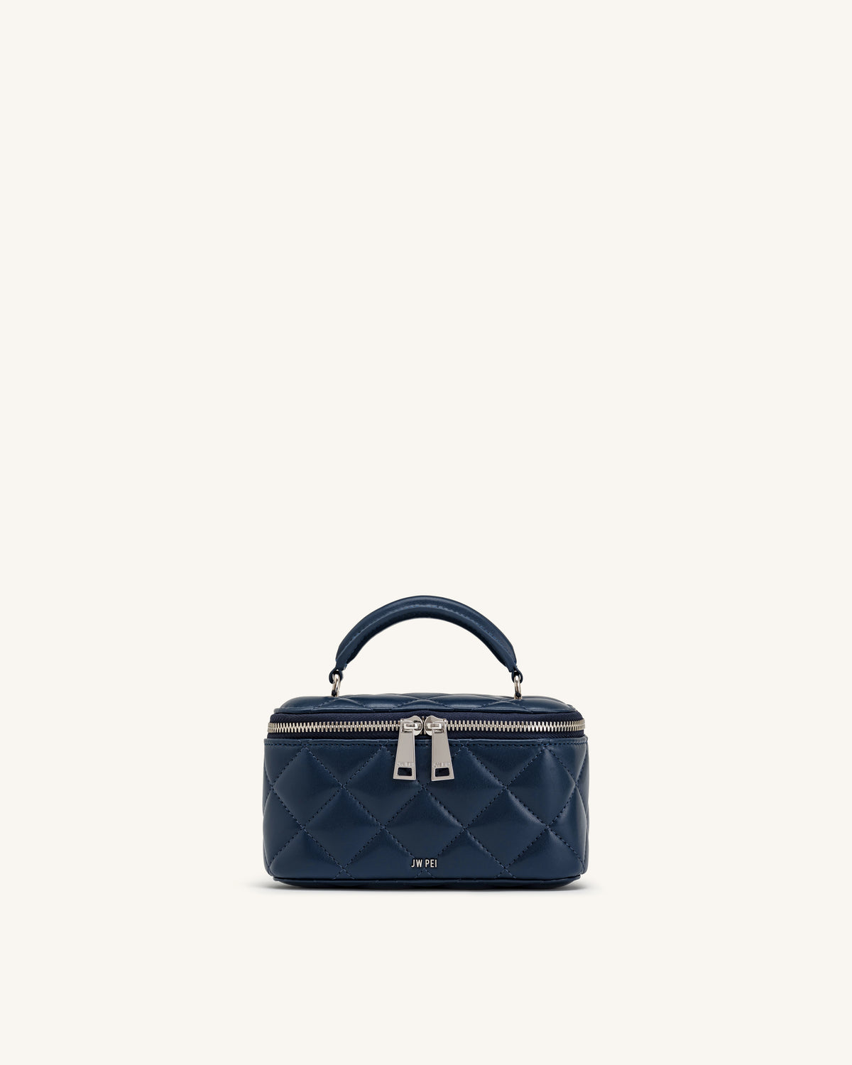 Vivienne Sac vanity matelassé à poignée supérieure - Marine