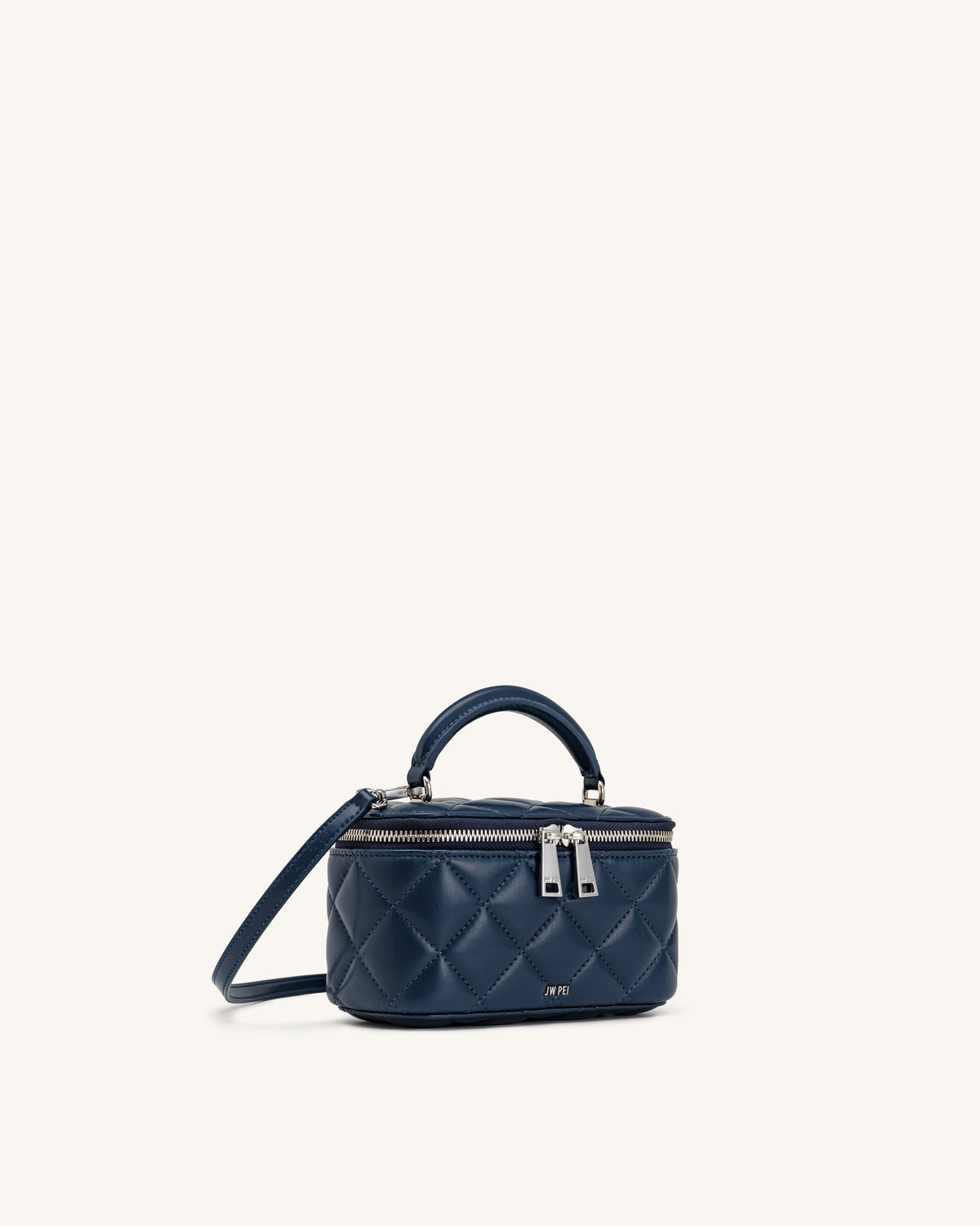 Vivienne Sac vanity matelassé à poignée supérieure - Marine