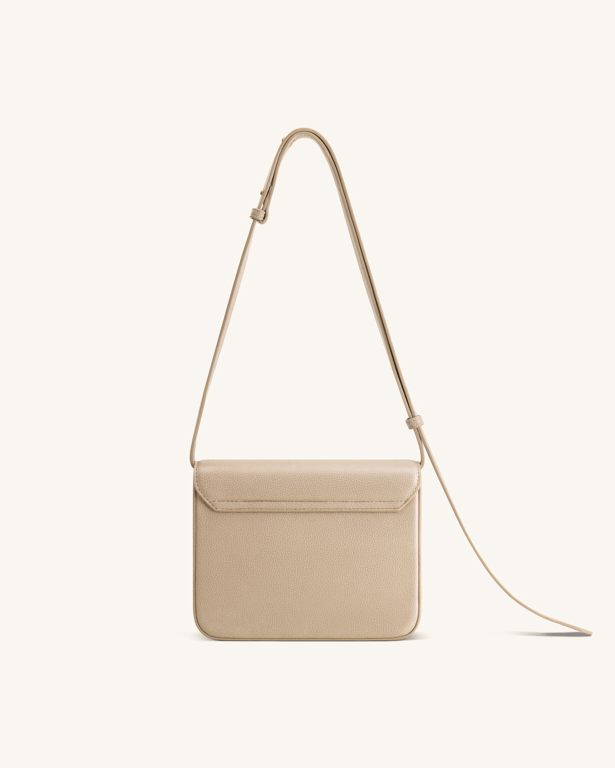 Evania Sac porté épaule en cuir grainé avec fermoir - Kaki