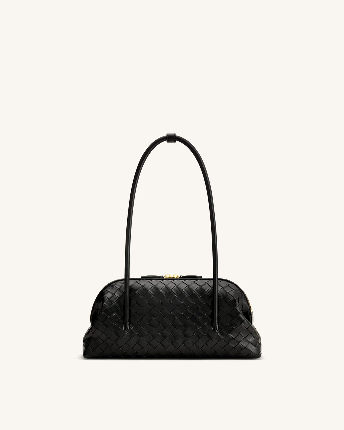 Aveline Sac à bandoulière texturé tissé - Noir