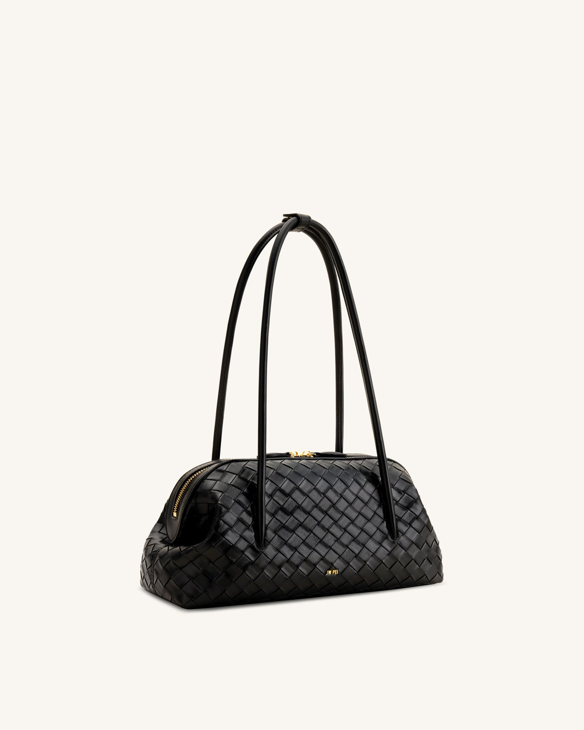 Aveline Sac à bandoulière texturé tissé - Noir