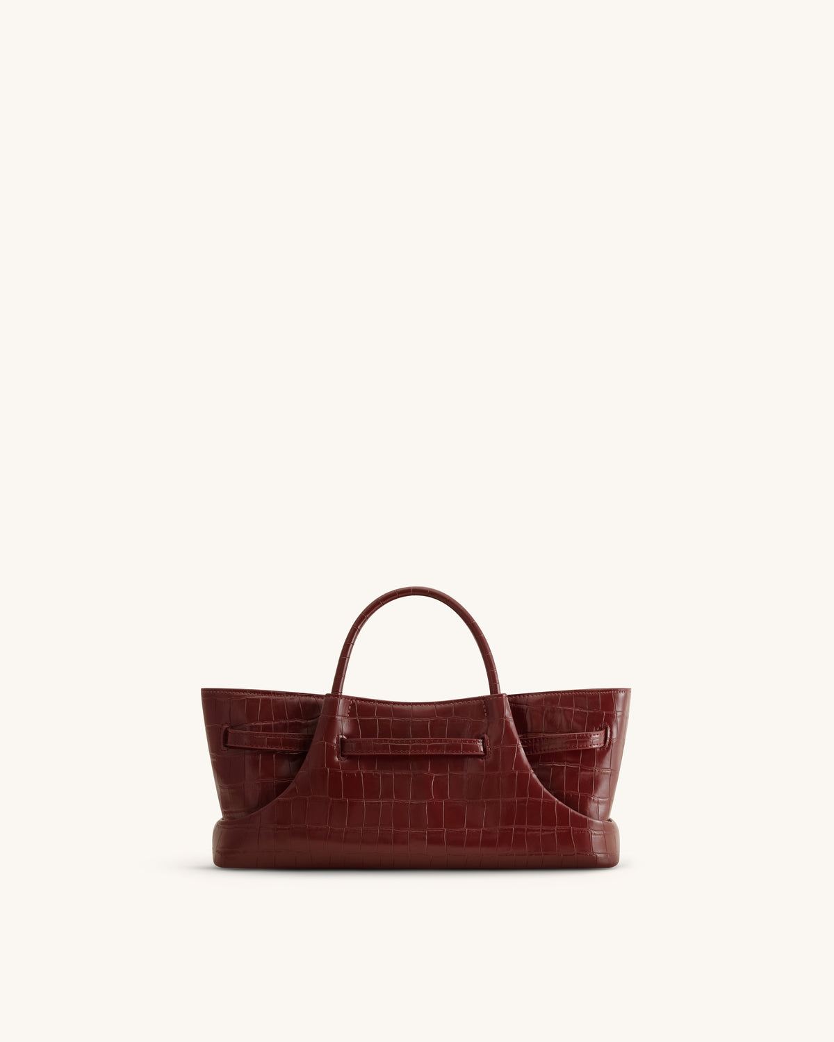 Maeve Sac cabas avec breloque en métal représentant un teckel - Crocodile bordeaux