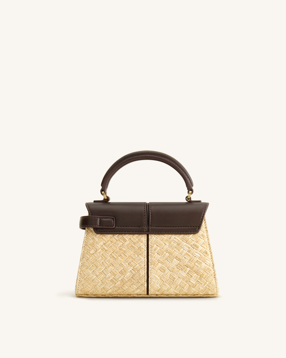 Elise Sac à main en paille synthétique - Marron