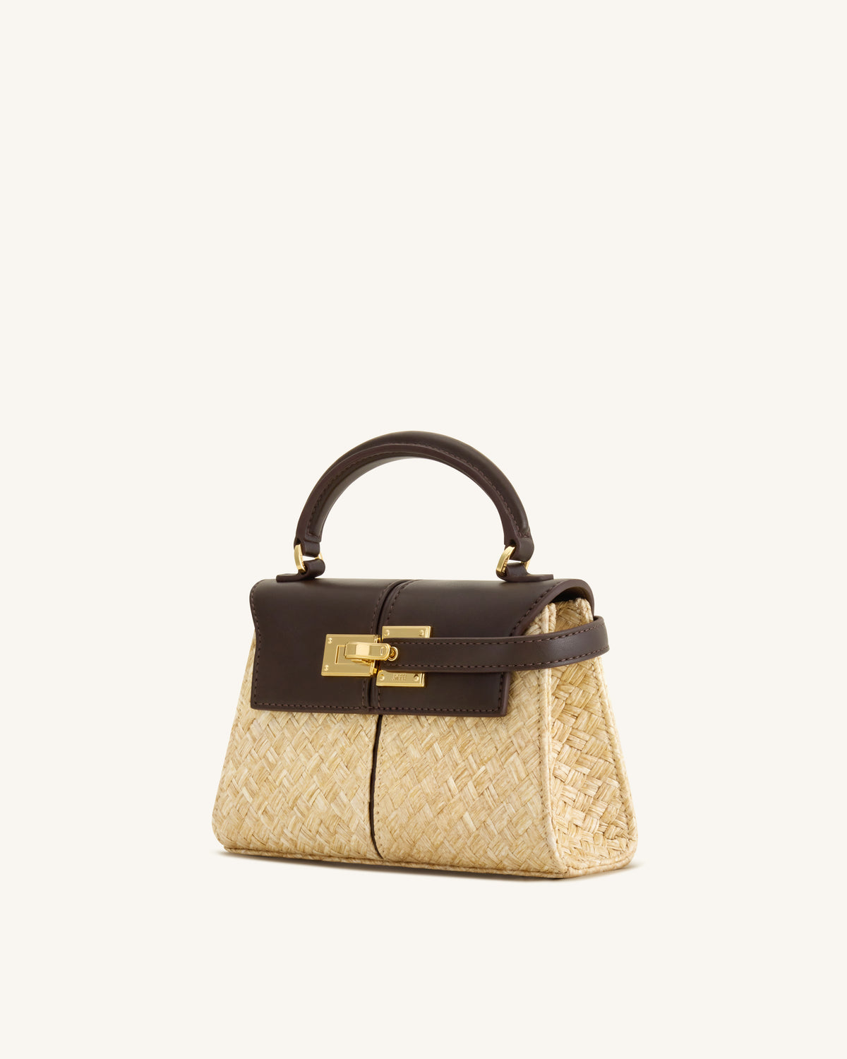 Elise Sac à main en paille synthétique - Marron